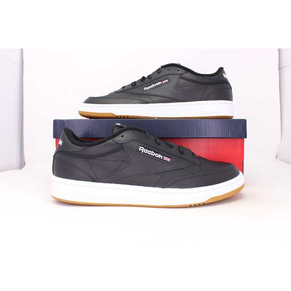 Men's Reebok Club C 85 Black/White AR0458 - Picture 4 of 8